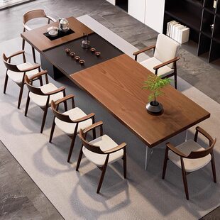 实木茶桌椅组合茶盘一体办公室泡茶桌子2026新款 轻奢高端客厅茶台