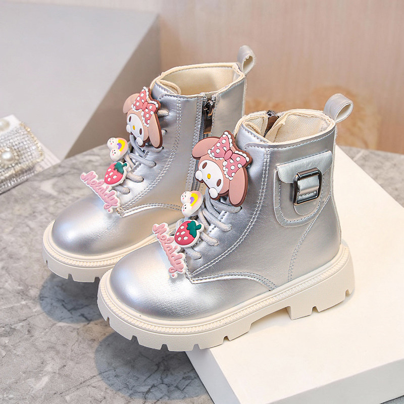 女童短靴2025新款秋冬儿童公主鞋小女孩软底单鞋中大童皮靴马丁靴