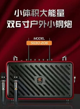 山水松川SG30-206音响户外k歌蓝牙音箱便携大功率450w直播弹唱