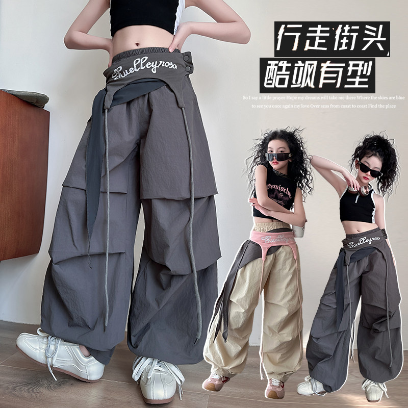 女童工装裤夏新款洋气街舞爵士裤