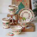 泽滕家碗盘餐具套装 圣诞节日氛围感喜庆实用礼物高颜值陶瓷器组合