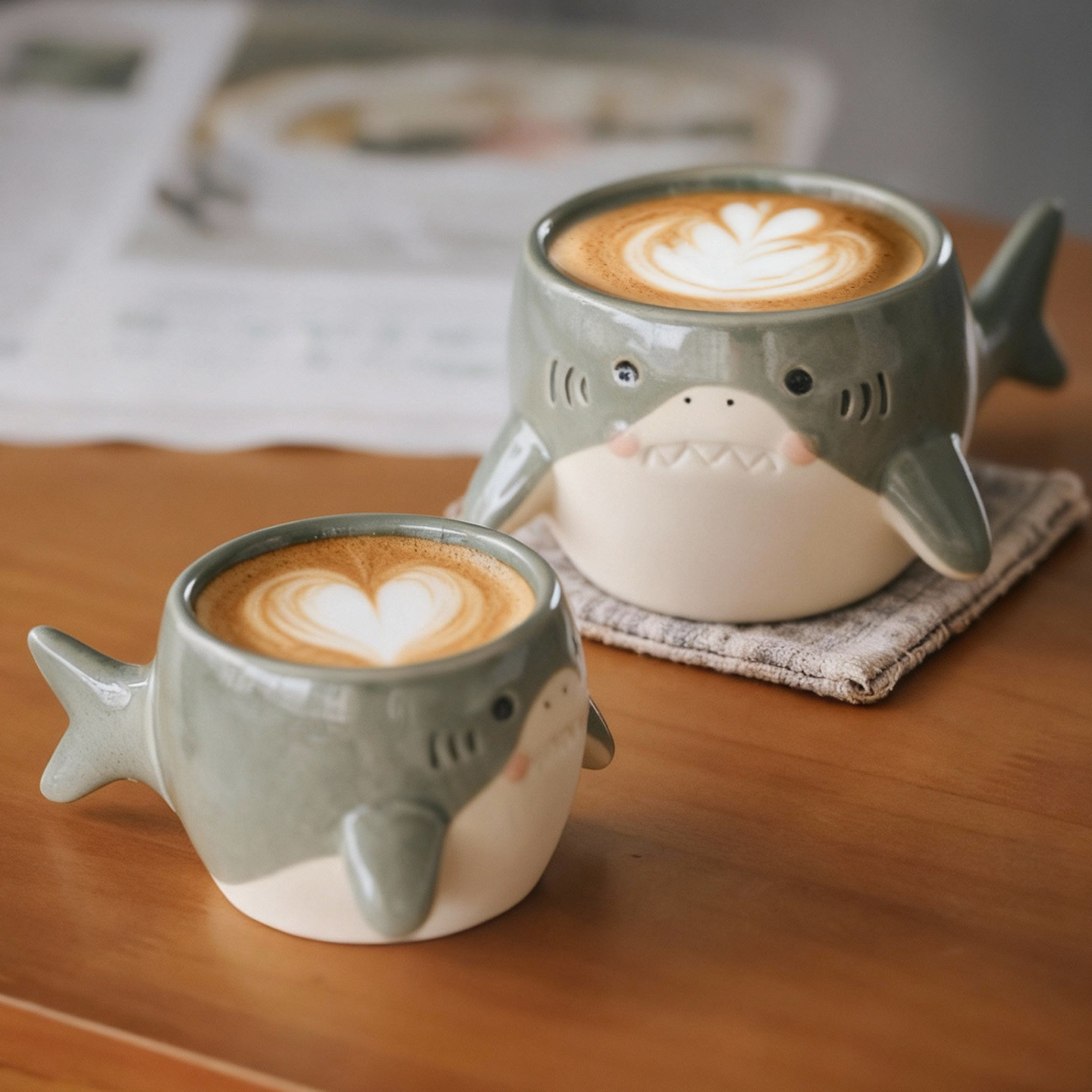 泽滕家可爱迷你小水杯子浓缩咖啡拿铁拉花马克杯有趣超萌儿童礼物