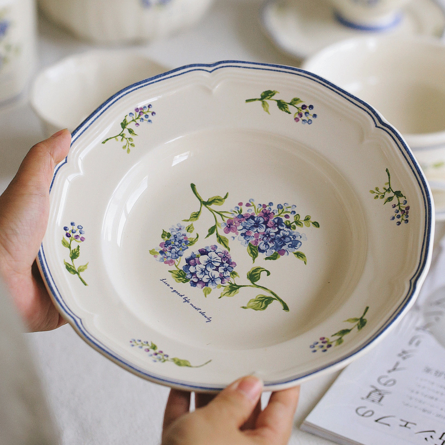 泽滕家盘碟碗杯套装法式餐桌摆盘