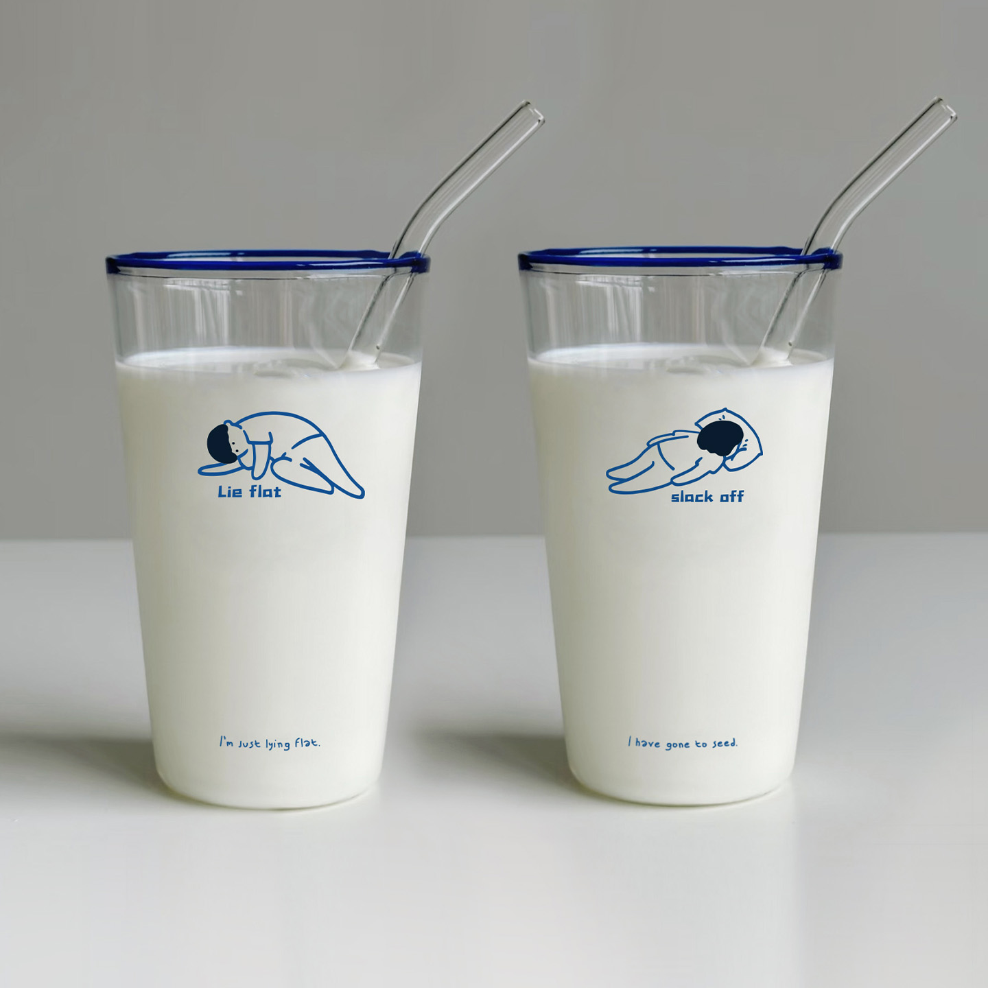 泽滕家原创玻璃杯子高颜值有趣