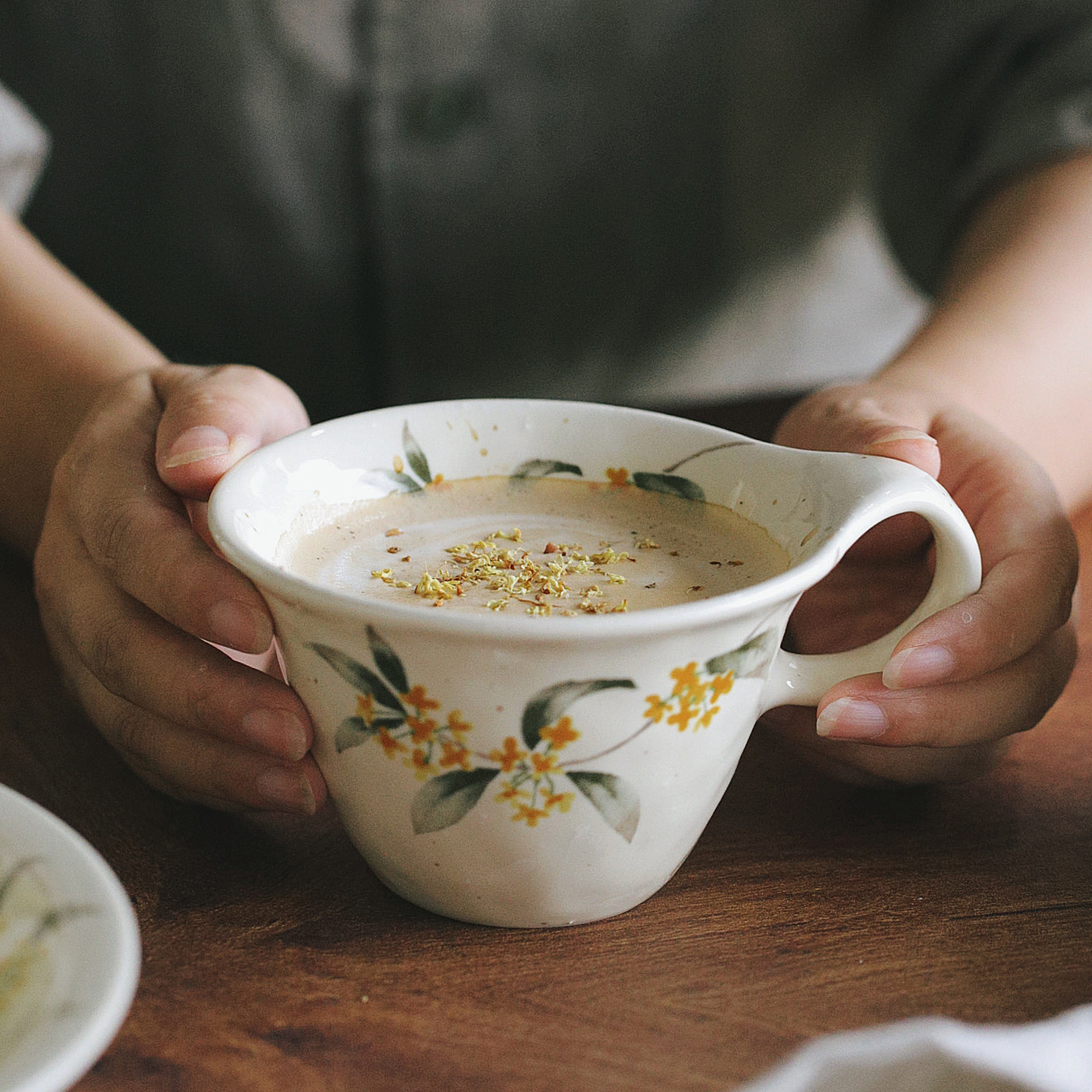 泽滕家带把早餐牛奶杯子新中式