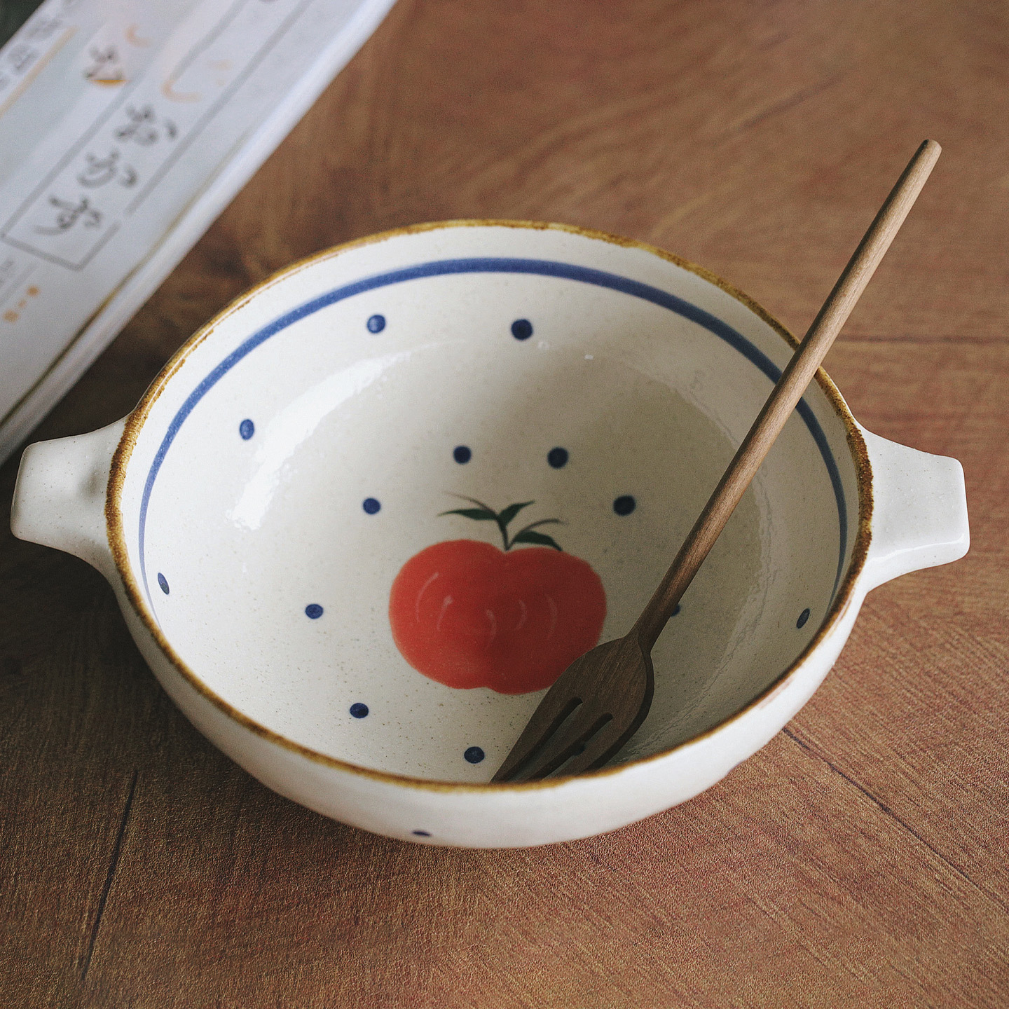 泽滕家双耳汤盘子蔬菜沙拉甜品碗