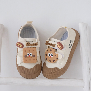 男童小饼干帆布鞋幼儿园室内鞋轻便防滑儿童男款宝宝春秋四季布鞋