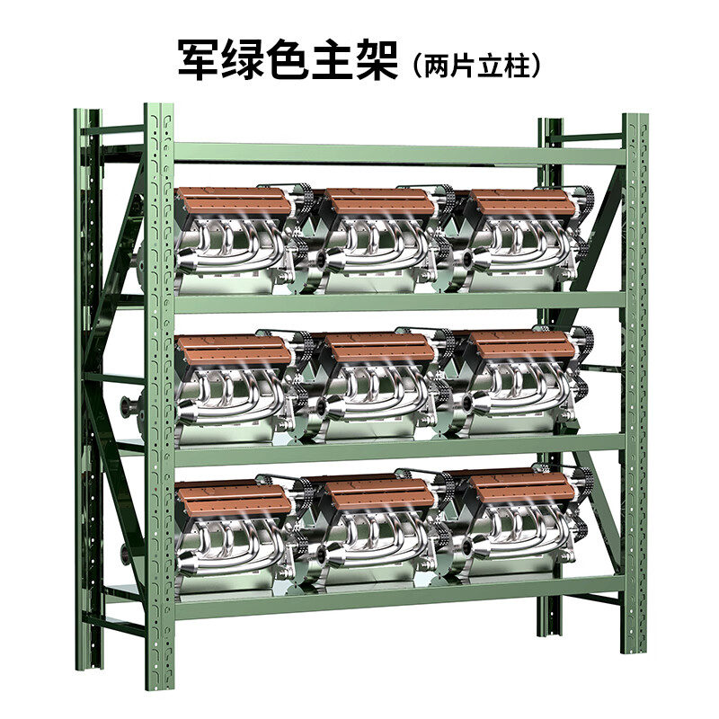 迪普顿中型军绿色货架