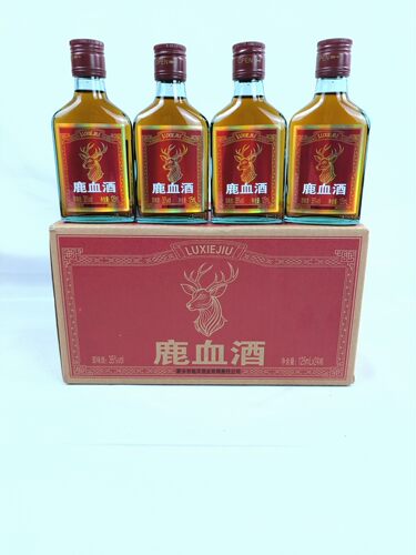 人参鹿茸血酒125mlX24瓶35度鞭配制酒滋补养生批发非保健酒药酒
