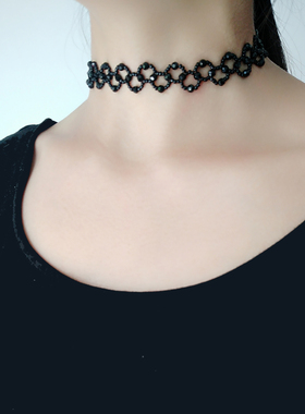 水晶短款日韩风项圈串珠脖子饰品