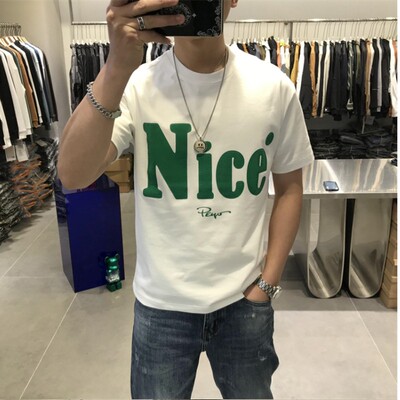 时尚字母印花短袖T恤男夏季潮