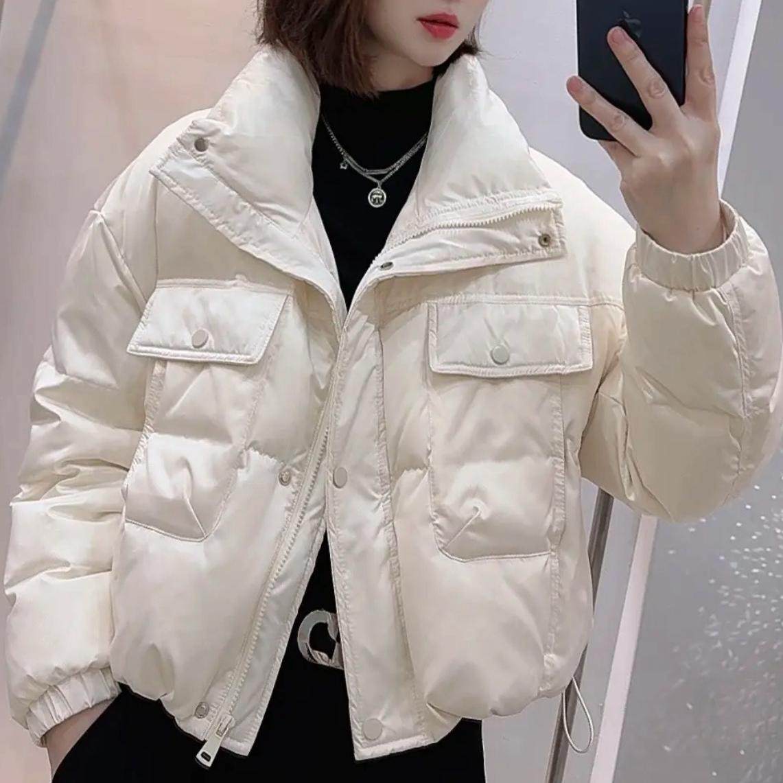 韩版侧口袋立领羽绒服女2025冬季新款宽松显瘦百搭减龄加厚短外套,女装/女士精品,羽绒服,淘宝优惠券,粉丝福利购,淘宝优惠卷