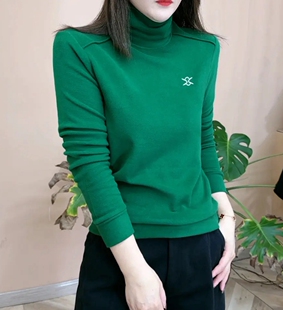 日常通勤高领双面德绒上衣打底衫女2025冬季新款百搭保暖卫衣绒衫