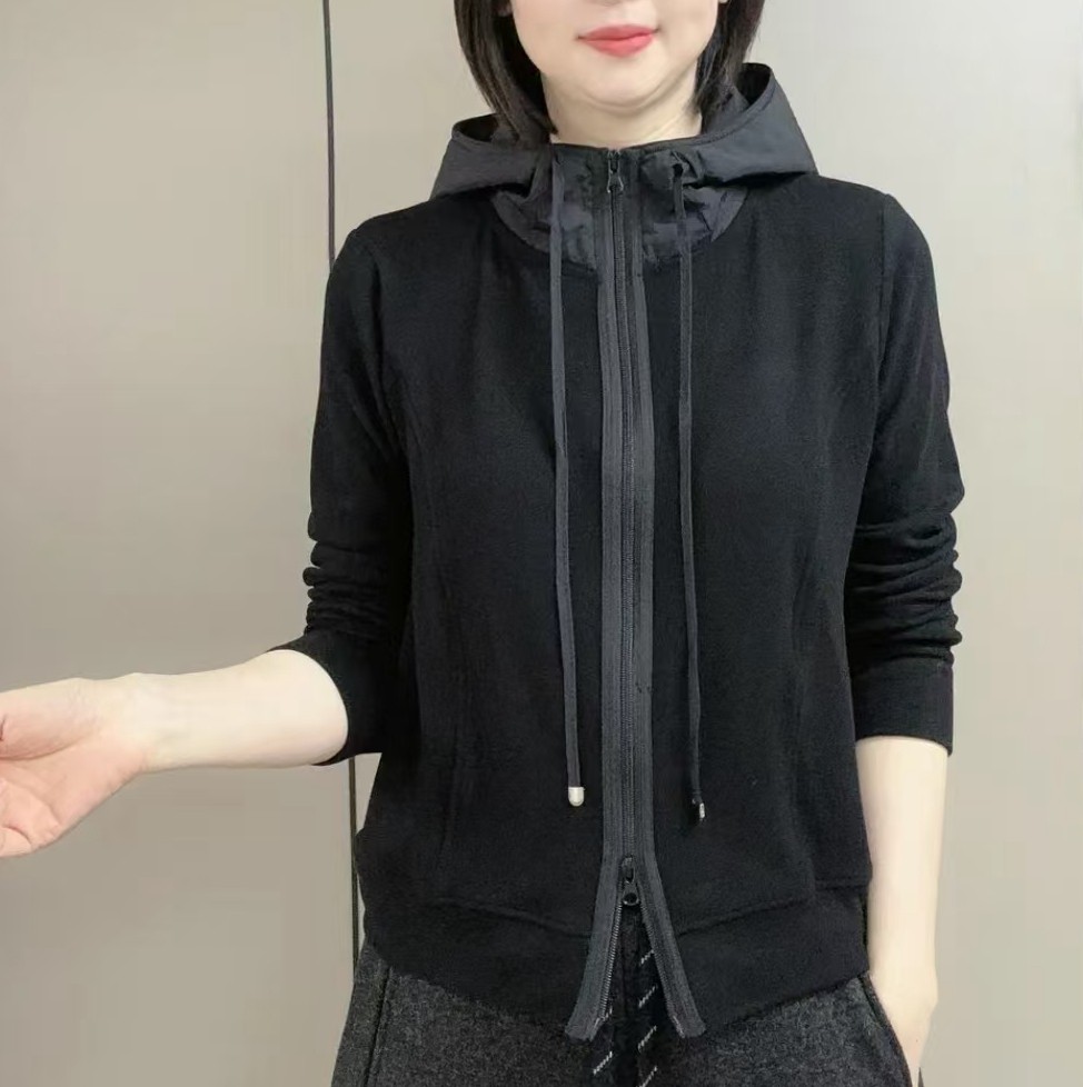 双面德绒连帽开衫卫衣女2026冬新款韩版时尚百搭加厚保暖上衣帽衫