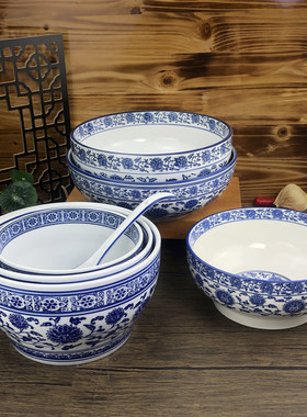 青花陶瓷复古风商用餐具