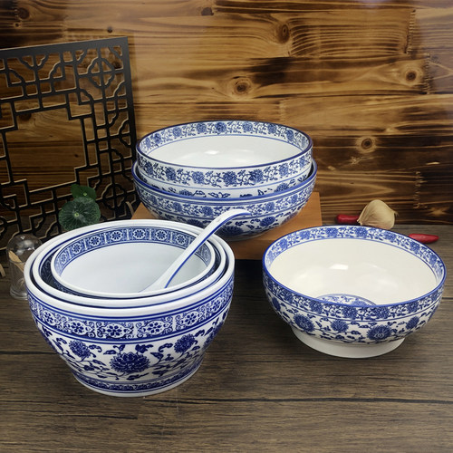 青花陶瓷复古风商用餐具