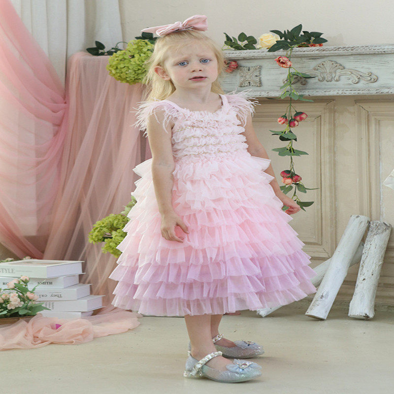 外贸品牌女童连衣裙高端礼服裙新款儿童公主裙蛋糕蓬蓬裙仙女裙