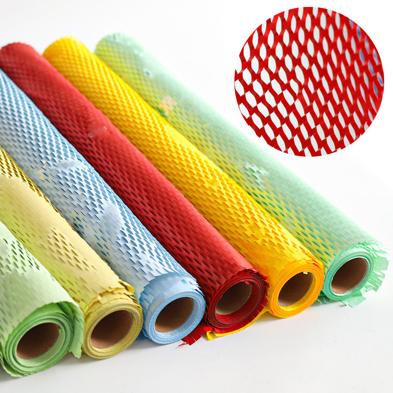 悦木环保蜂窝纸网眼艺术纸鲜花花束包装圣诞礼品礼盒内衬包装材料