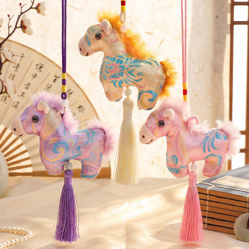 悦木 2026马年国风刺绣小马挂饰流苏装饰汽车挂件DIY新年装扮挂饰,节庆用品/礼品,挂饰/生肖挂饰,淘宝优惠券,粉丝福利购,淘宝优惠卷