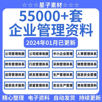 企业公司规章管理制度文化建设员工手册人事行政财务采购全套资料