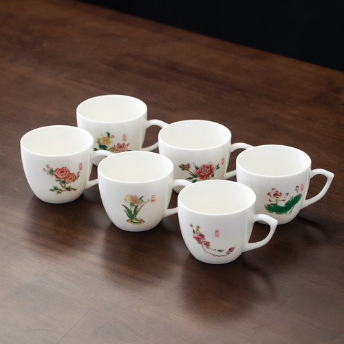 瓷炎窑把手咖啡杯200ml
