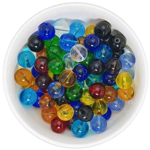 Стеклянные бусины, прозрачный браслет из бисера