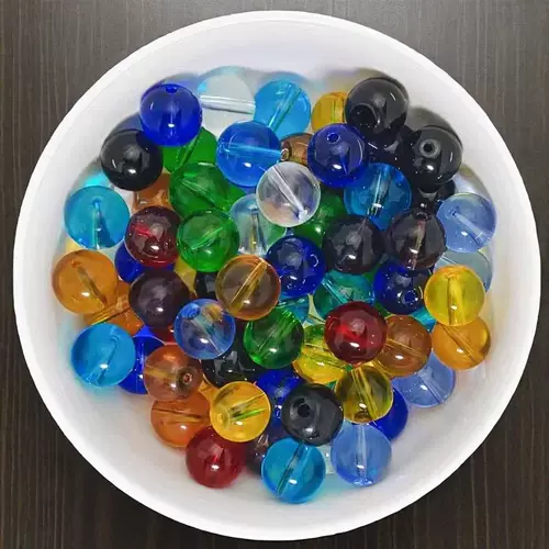 Стеклянные бусины, прозрачный браслет из бисера