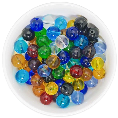 Стеклянные бусины, прозрачный браслет из бисера