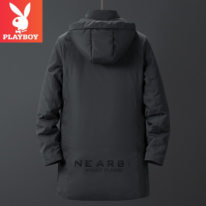 FATTENING AND ENLARGING MENS DOWN JACKETS WINTER YOUTH FAT MID-LENGTH COATS JAPANESE HOODED WINTER CLOTHES PLUS SIZE MENS CLOTHING