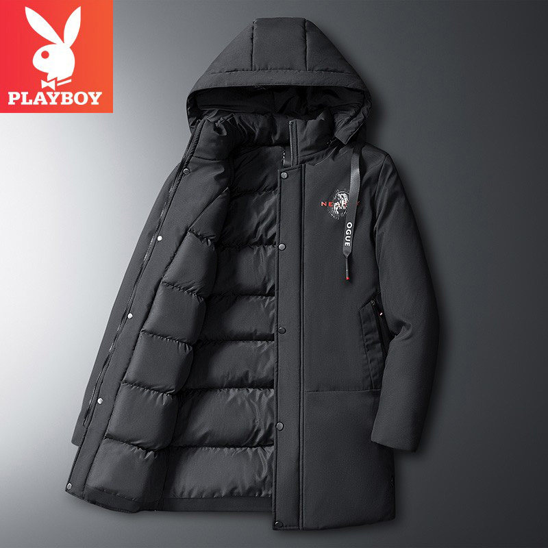 FATTENING AND ENLARGING MENS DOWN JACKETS WINTER YOUTH FAT MID-LENGTH COATS JAPANESE HOODED WINTER CLOTHES PLUS SIZE MENS CLOTHING