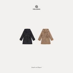 连帽羽绒服 90白鹅绒休闲风衣式 52C1785 M家 Q姐