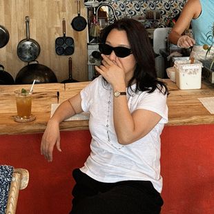 Q姐“宠爱”r*w家经典后中缝 易云纱竹节纹理水洗T恤 52T588