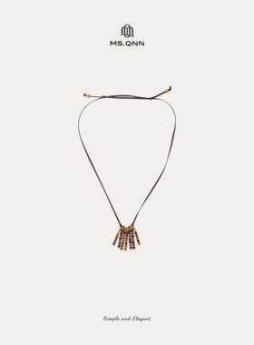 Q姐 设计师系列“流苏串”天然石项链 28S009