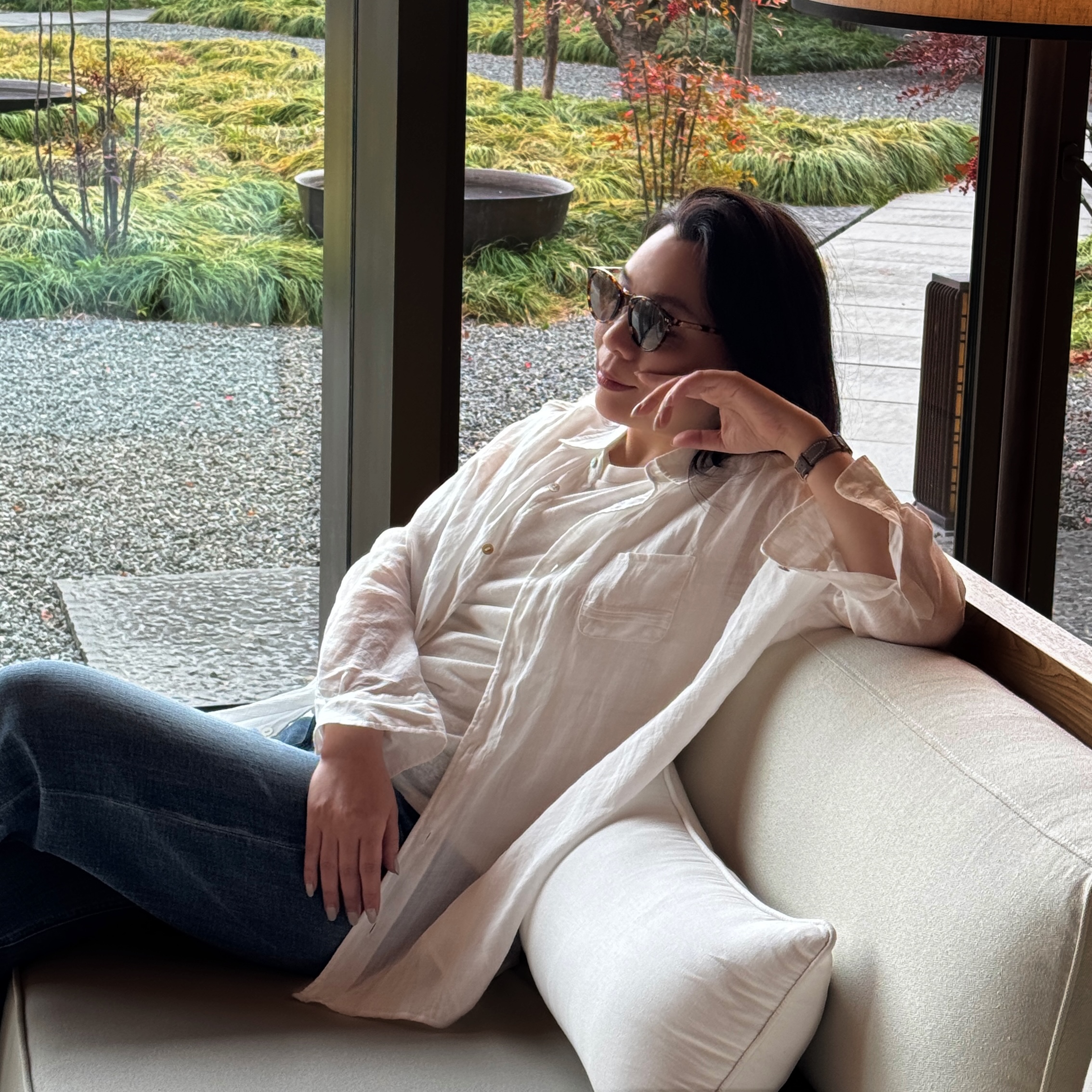 “夏天的风”砂洗纯苎麻老钱风长袖衬衫防晒外套 39T629 Q姐