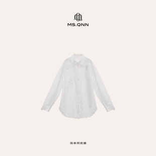 新款 100亞麻重工釘珠盤(pán)花襯衣 夢(mèng)中情衫 39T012 Q姐 春季