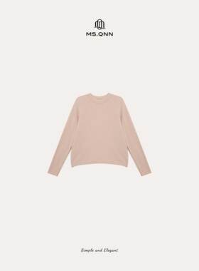 Q姐“色彩你好”美丽诺羊毛蒙德里安小开叉针织上衣 52T878