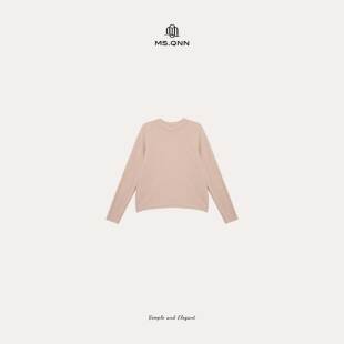 Q姐“色彩你好”美丽诺羊毛蒙德里安小开叉针织上衣 52T878