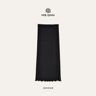 36P929 弹力腰压褶木耳边半裙 Q姐 艺术馆