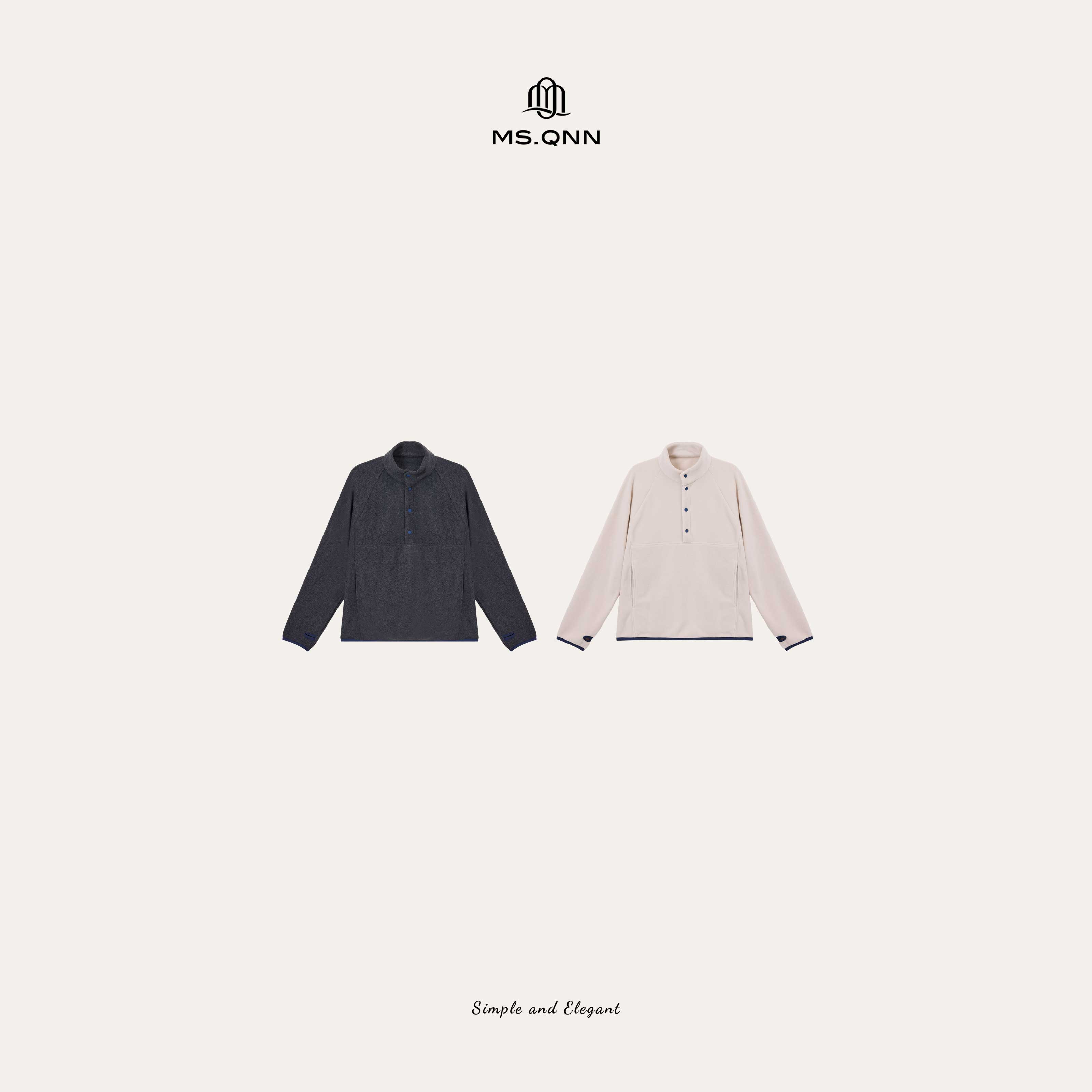 “SU然抓绒”软糯糯双面抓绒保暖套头卫衣 52T1288 Q姐