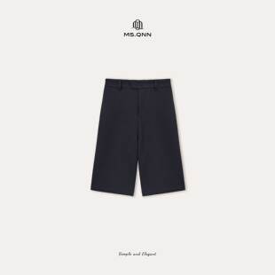 裤 Q姐 高腰直筒百慕大五分西装 率性中裤 53P138 都市