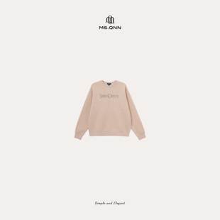 52T1371 采纱纯棉重工刺绣字母加厚百搭卫衣 Q姐 不期而遇