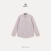 高支棉色织条纹贴袋纽扣衬衫 双口袋 53C136 都市系列 Q姐