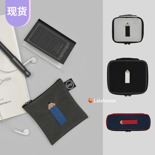 新款韩国kbp收纳包铅笔刺绣化妆包洗漱包数码包笔袋ins小众轻奢