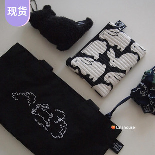 现货韩国KBP化妆袋收纳包kittybunnypony化妆包大容量便携ins