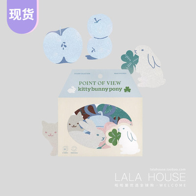 KBP*POV贴纸可爱猫咪兔子四叶草