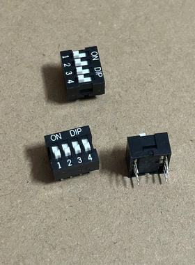 2.54MM黑色拨码开关 DIP-1P/2P/3P/4P/8P位 直插平拨拨码开关