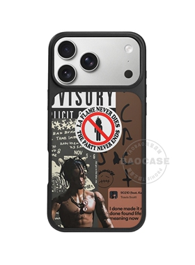 Travis Scott贴纸风适用苹果磨砂iPhone14磁吸手机壳magsafe全包13Promax保护套15简约时尚12潮酷16硬壳