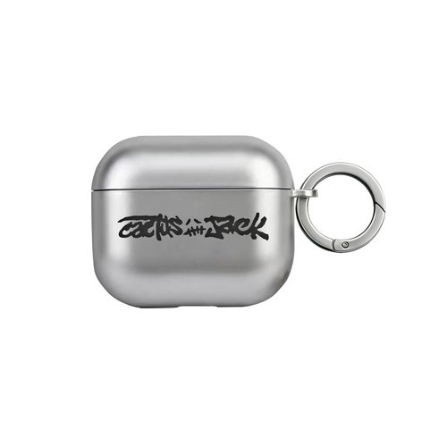 Travis Scott高级感哑光磨砂银色电镀适用airpodspro2保护壳新款二代保护套airpods3耳机壳4代防摔软壳