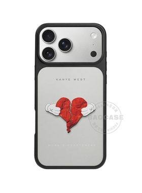 kanye侃爷808s & Heartbreak原创适用于苹果17防摔15全包12pro雾感磨砂13高级感保护套13软壳16promax手机壳