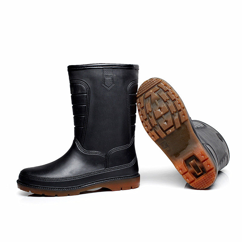 Chaussures - bottes caoutchouc homme pour hiver - semelle tendon - Ref 959855 Image 4